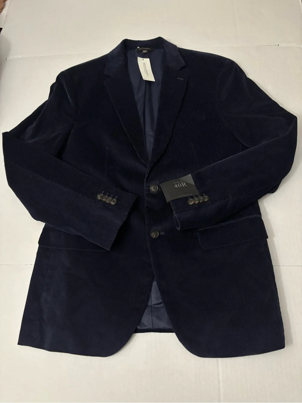 Banana Republic Slim Fit Navy Corduroy Blazer Jacket Men’s 40R